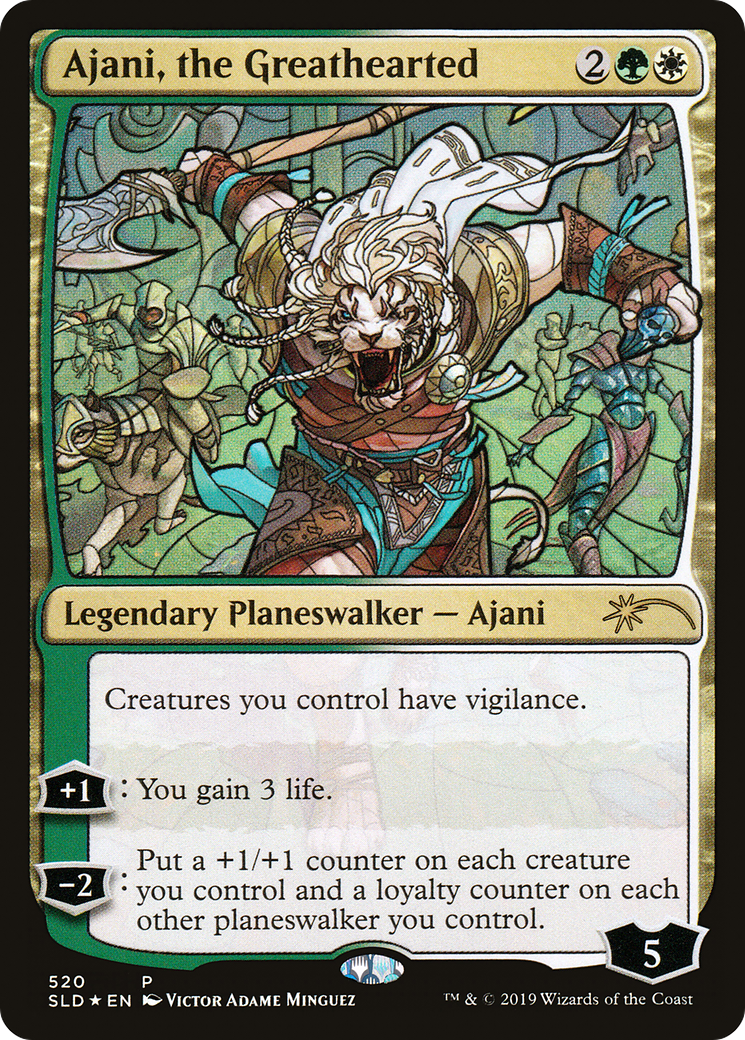 Ajani, the Greathearted (Stained Glass) (SLD-520) - Secret Lair Drop Foil