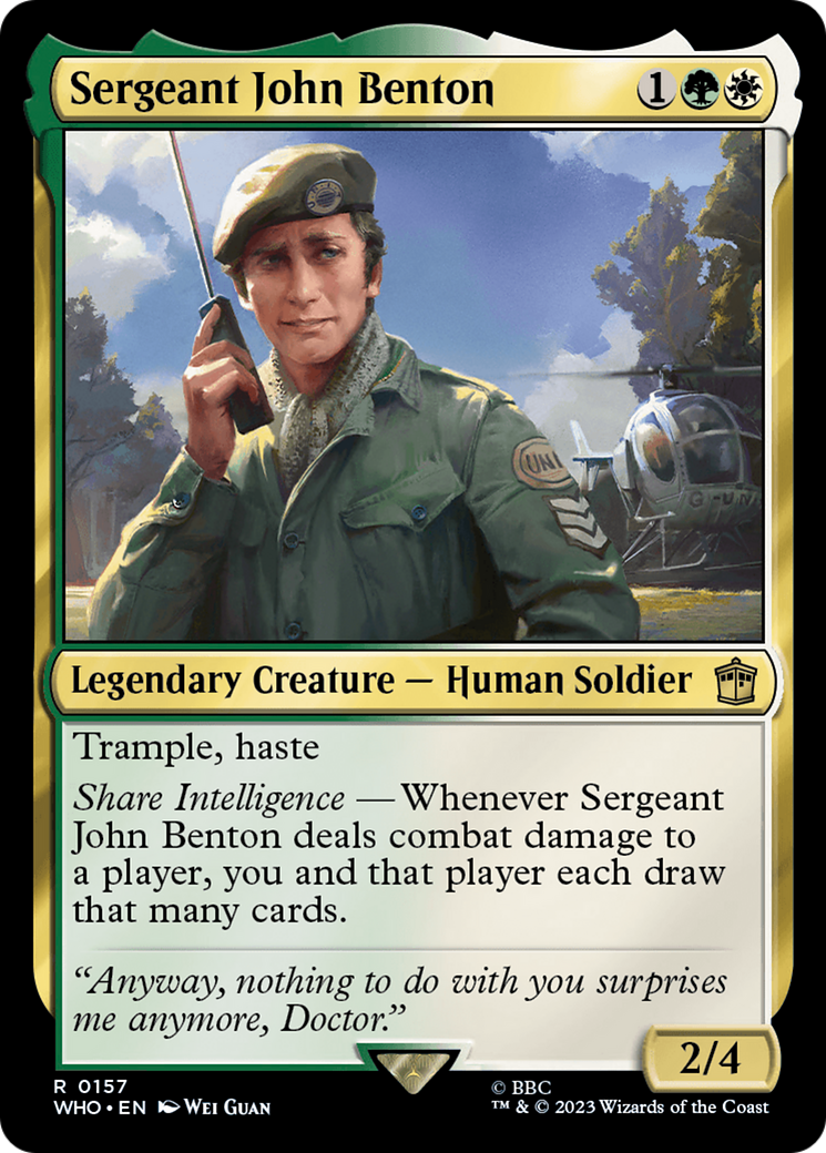 Sergeant John Benton (WHO-157) - Doctor Who Foil