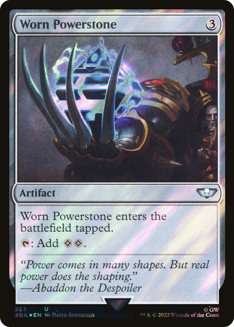 Worn Powerstone (Surge Foil) (40K-263★) - Warhammer 40,000 Commander Foil