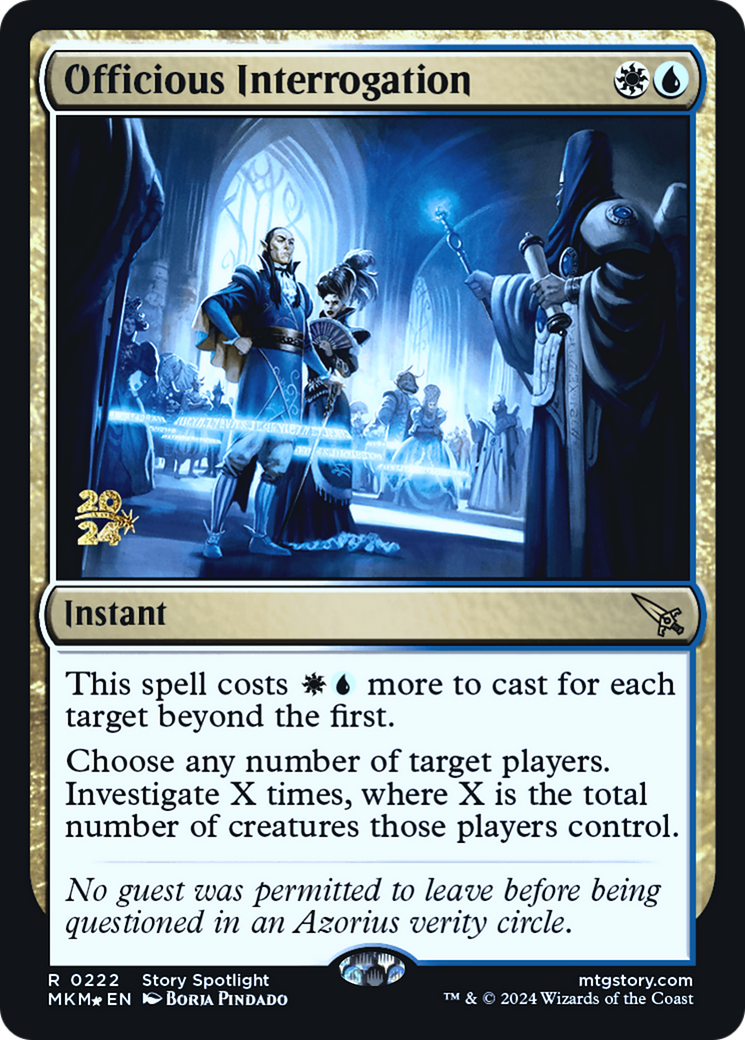 Officious Interrogation (PRE-222S) - Murders at Karlov Manor Promos Foil