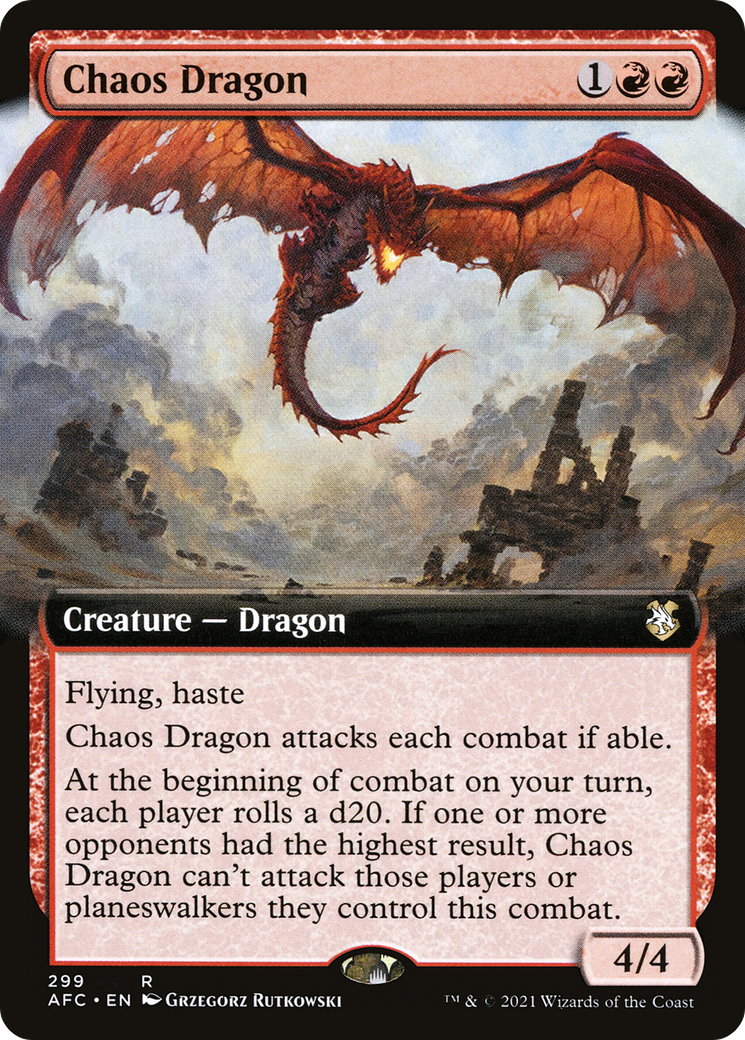 Chaos Dragon (Extended Art) (AFC-299) - Forgotten Realms Commander: (Extended Art)
