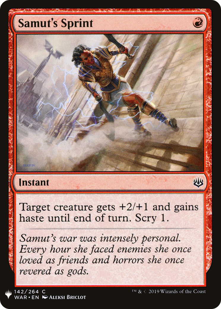 Samut's Sprint (LIST-WAR-142) - The List