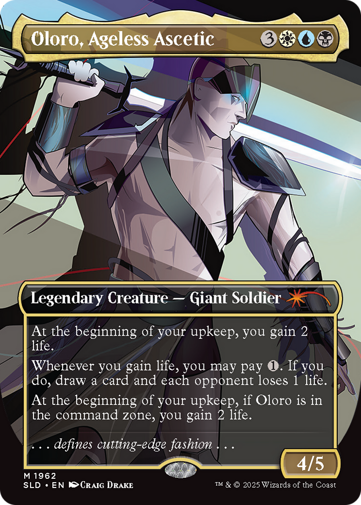 Oloro, Ageless Ascetic (SLD-1962) - Secret Lair Drop (Borderless) Foil