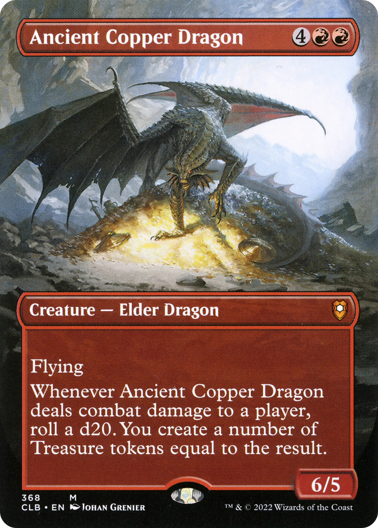 Ancient Copper Dragon (Borderless) (CLB-368) - Commander Legends: Battle for Baldur's Gate (Borderless) Foil