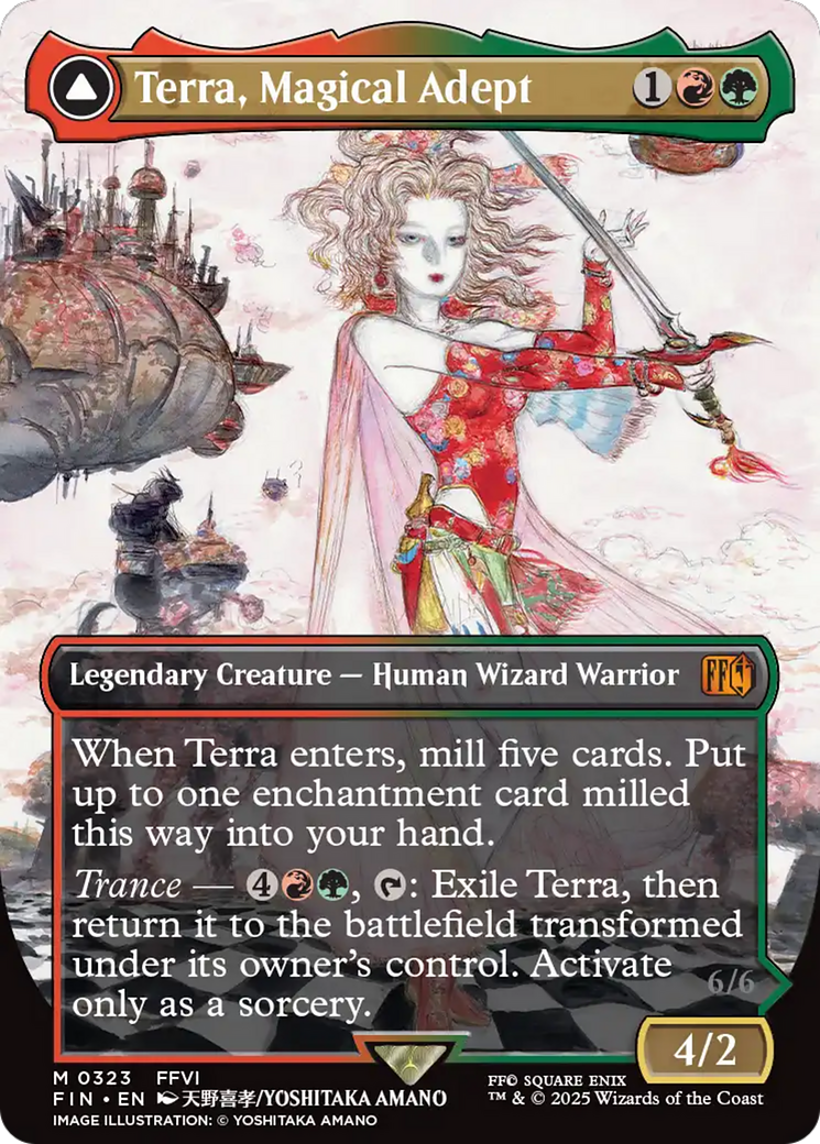Terra, Magical Adept // Esper Terra (FIN-323) - FINAL FANTASY: (enchantment) (Borderless)