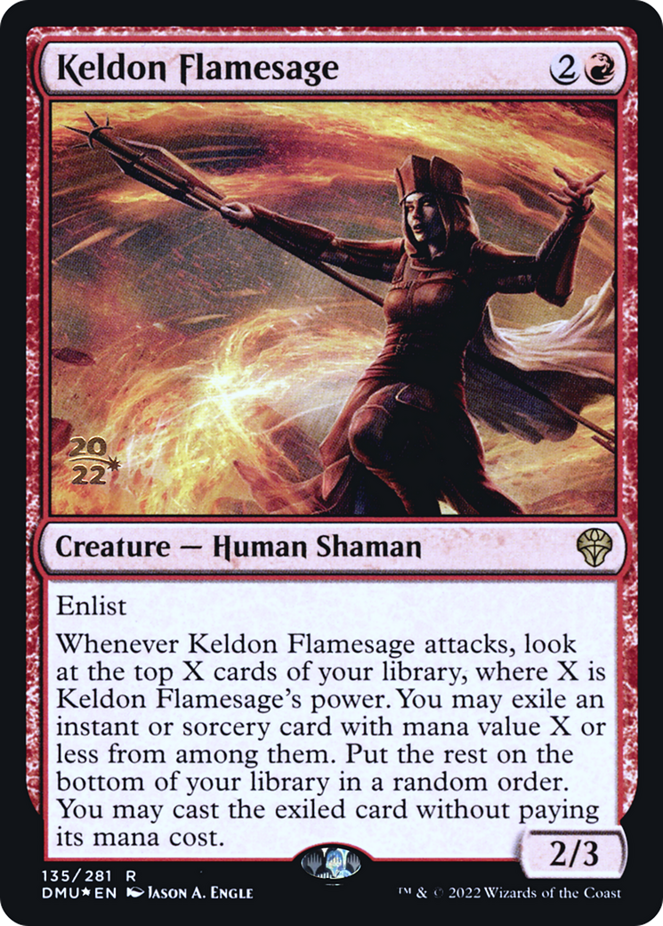 Keldon Flamesage (PRE-135S) - Dominaria United Promos Foil