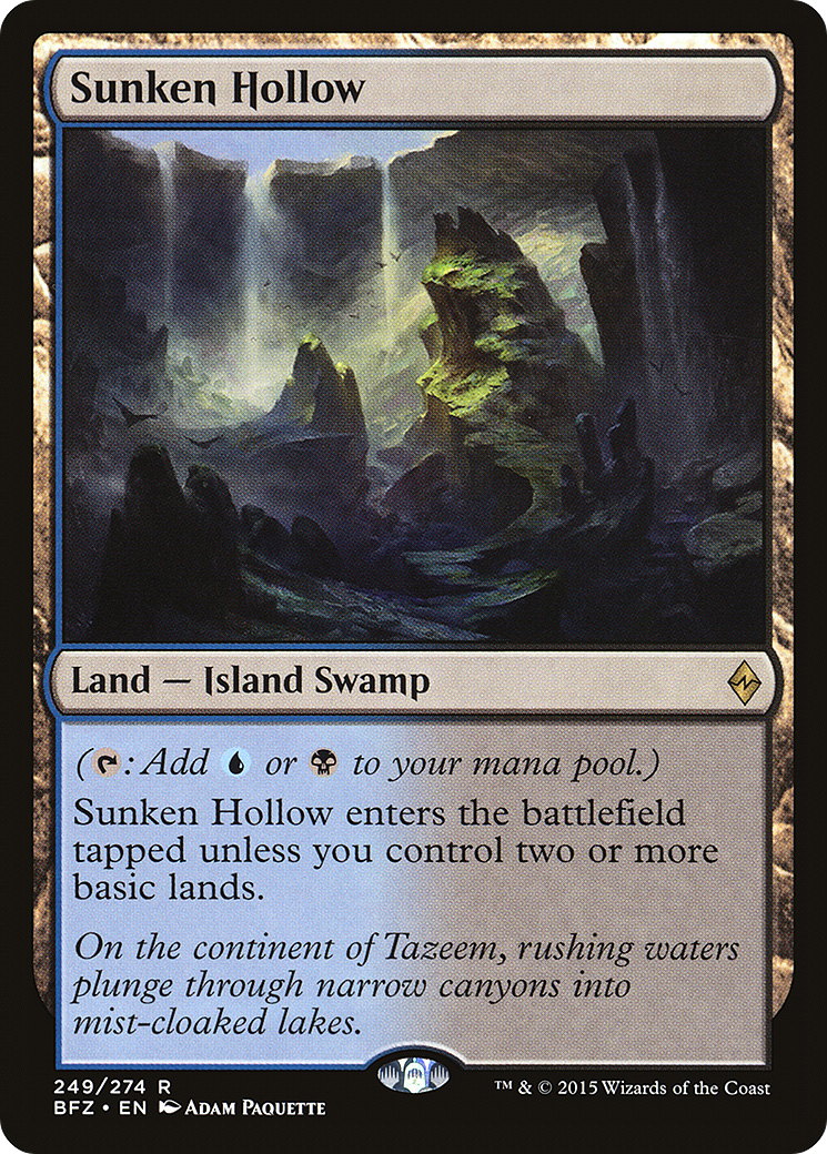 Sunken Hollow (BFZ-249) - Battle for Zendikar Foil