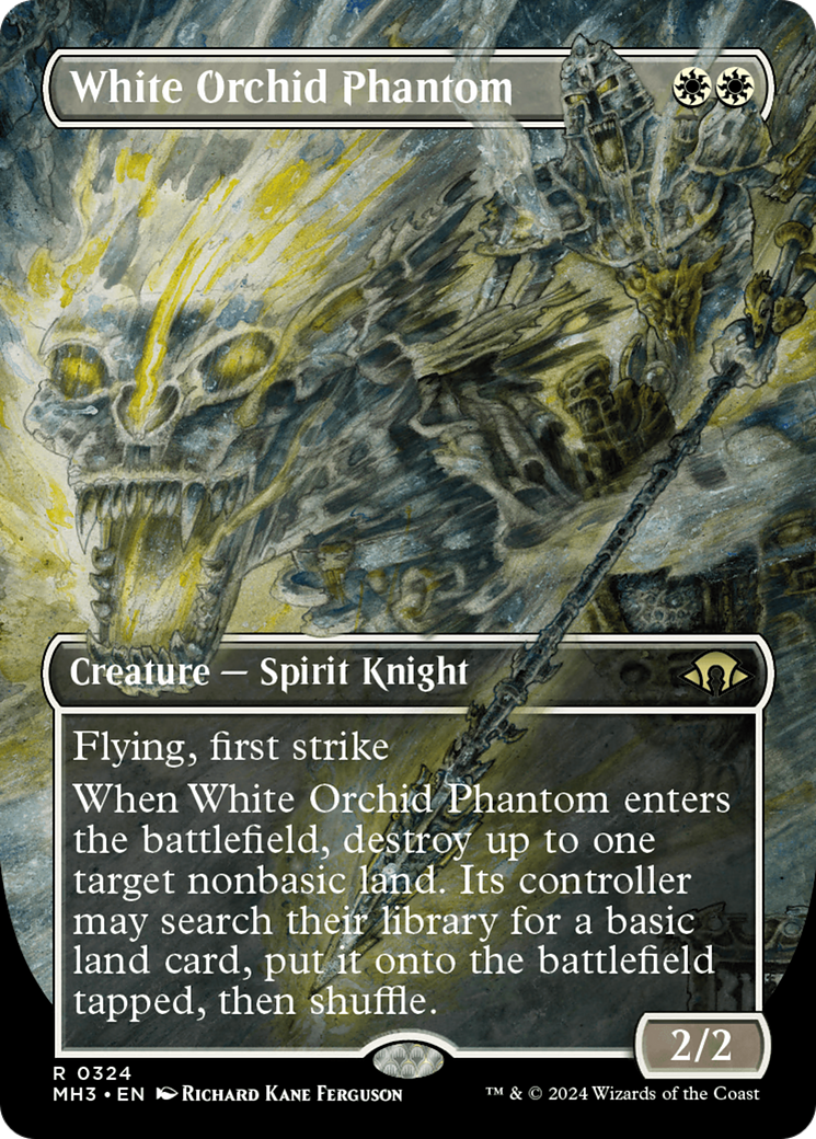 White Orchid Phantom (Borderless) (MH3-324) - Modern Horizons 3 (Borderless) Foil