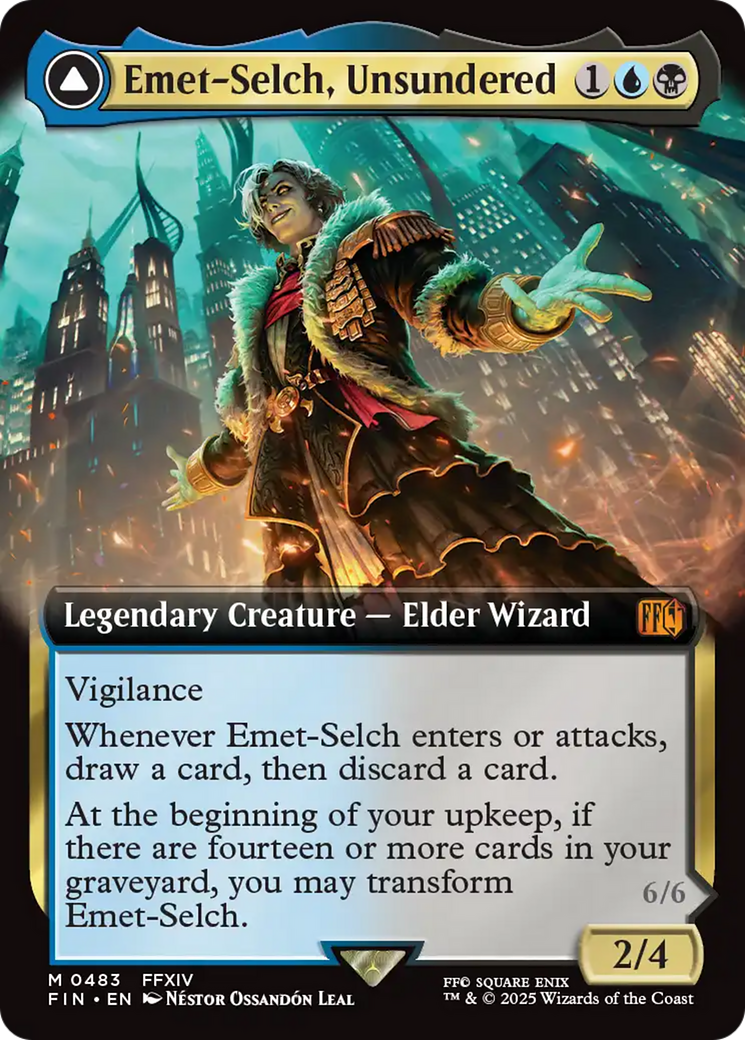 Emet-Selch, Unsundered // Hades, Sorcerer of Eld (FIN-483) - FINAL FANTASY: (Extended Art)