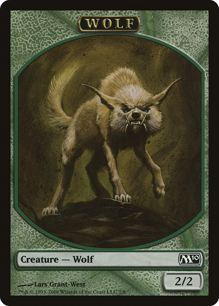 Wolf Token (M10-007) - Magic 2010 Tokens