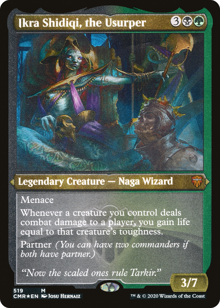 Ikra Shidiqi, the Usurper (Foil Etched) (CMR-519) - Commander Legends Etched Foil