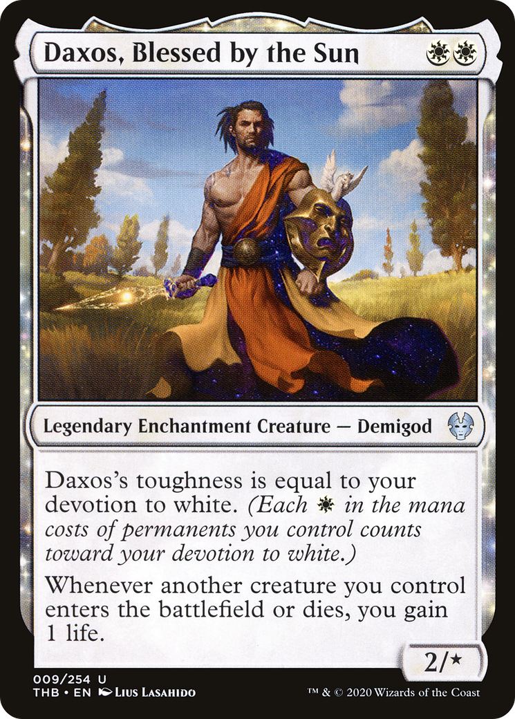 Daxos, Blessed by the Sun (THB-009) - Theros Beyond Death: (enchantment) Foil