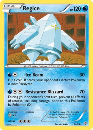 Regice 024/98 - Reverse Holofoil XY Ancient Origins - Rare