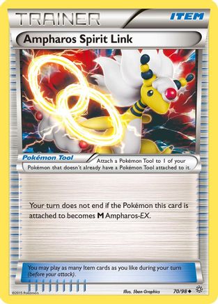 Ampharos Spirit Link 070/98 - Reverse Holofoil XY Ancient Origins - Uncommon