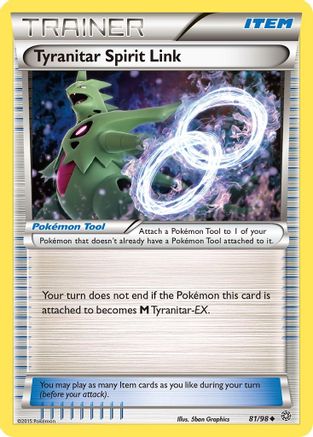 Tyranitar Spirit Link 081/98 - Reverse Holofoil XY Ancient Origins - Uncommon