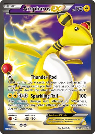 Ampharos EX (87 Full Art) 087/98 - Holofoil XY Ancient Origins - Ultra Rare