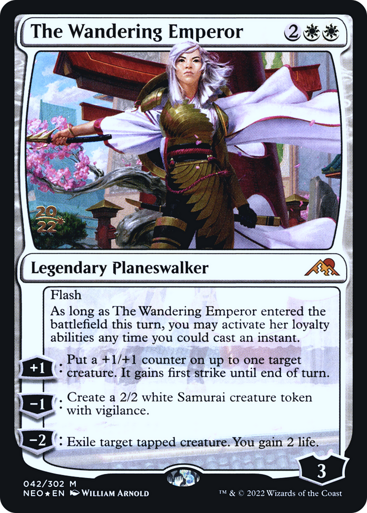 The Wandering Emperor (PRE-42S) - Kamigawa: Neon Dynasty Promos Foil