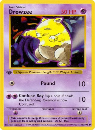 Drowzee 049/102 - Unlimited Base Set Shadowless - Common