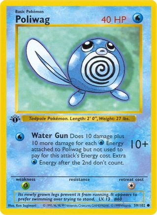 Poliwag 059/102 - Unlimited Base Set Shadowless - Common