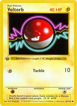 Voltorb 067/102 - Unlimited Base Set Shadowless - Common