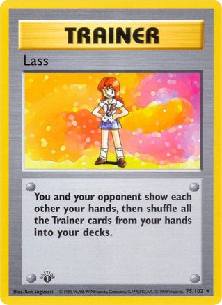 Lass 075/102 - 1st Edition Base Set Shadowless - Rare