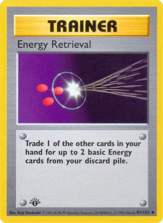 Energy Retrieval 081/102 - Unlimited Base Set Shadowless - Uncommon