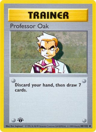 Professor Oak 088/102 - Unlimited Base Set Shadowless - Uncommon