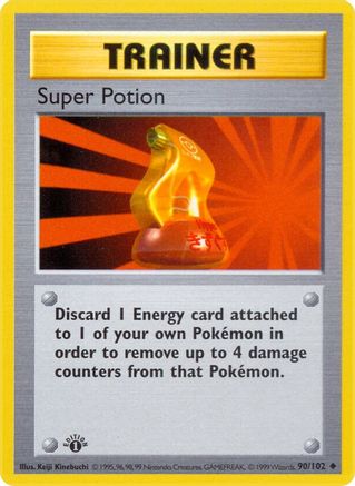 Super Potion 090/102 - Unlimited Base Set Shadowless - Uncommon