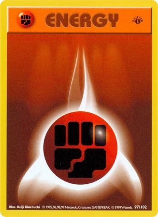 Fighting Energy 097/102 - 1st Edition Base Set Shadowless - Common