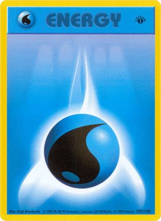 Water Energy 102/102 - Unlimited Base Set Shadowless - Common