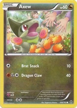 Axew (108) 108/162 - Reverse Holofoil XY BREAKthrough - Common