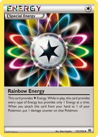 Rainbow Energy 152/162 - Reverse Holofoil XY BREAKthrough - Uncommon