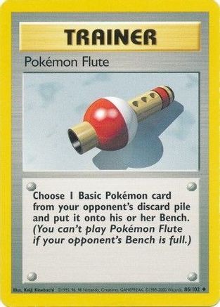 Pokemon Flute 086/102 Base Set - Uncommon