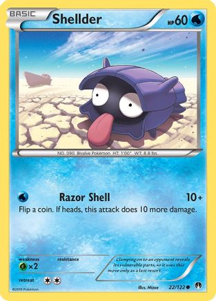 Shellder (22) 022/122 - Reverse Holofoil XY BREAKpoint - Common
