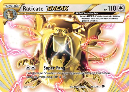 Raticate BREAK 089/122 - Holofoil XY BREAKpoint - Rare BREAK