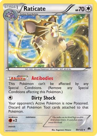 Raticate 088/122 - Reverse Holofoil XY BREAKpoint - Rare