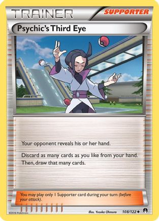 Psychic's Third Eye 108/122 - Reverse Holofoil XY BREAKpoint - Uncommon