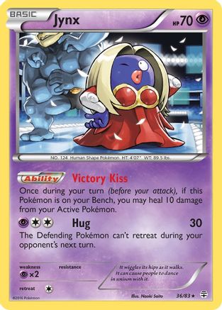 Jynx 036 - Reverse Holofoil Generations - Rare