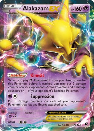 Alakazam EX 025/124 - Holofoil XY Fates Collide - Ultra Rare