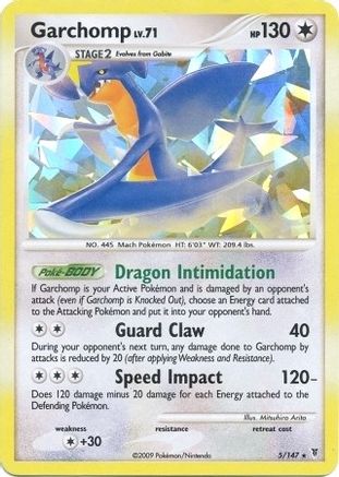 Garchomp 005/147 - Holofoil Deck Exclusives - Rare