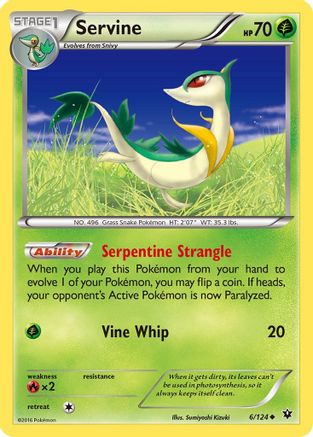 Servine 006/124 - Reverse Holofoil XY Fates Collide - Uncommon