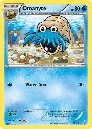 Omanyte 017/124 XY Fates Collide - Uncommon