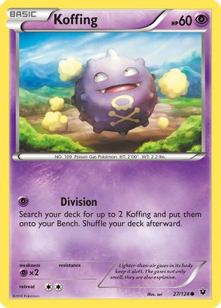 Koffing 027/124 - Reverse Holofoil XY Fates Collide - Common