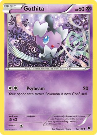Gothita 032/124 - Reverse Holofoil XY Fates Collide - Common