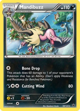 Mandibuzz 058/124 XY Fates Collide - Rare