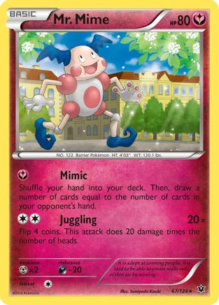 Mr. Mime 067/124 - Reverse Holofoil XY Fates Collide - Rare