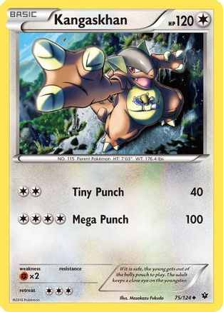 Kangaskhan 075/124 - Reverse Holofoil XY Fates Collide - Uncommon