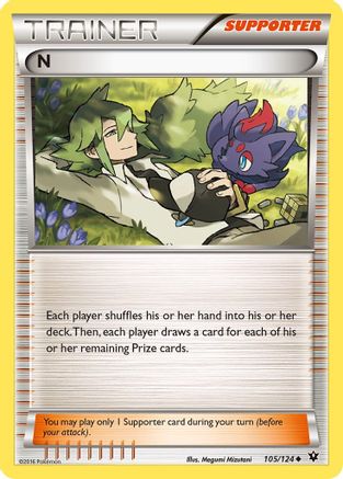 N (Supporter) 105/124 XY Fates Collide - Uncommon
