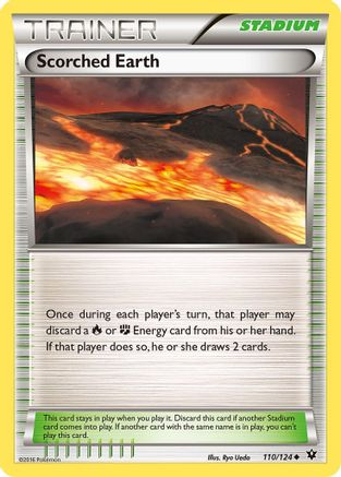Scorched Earth 110/124 - Reverse Holofoil XY Fates Collide - Uncommon