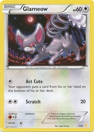 Glameow (1) 001 XY Trainer Kit Pikachu Libre & Suicune - Common